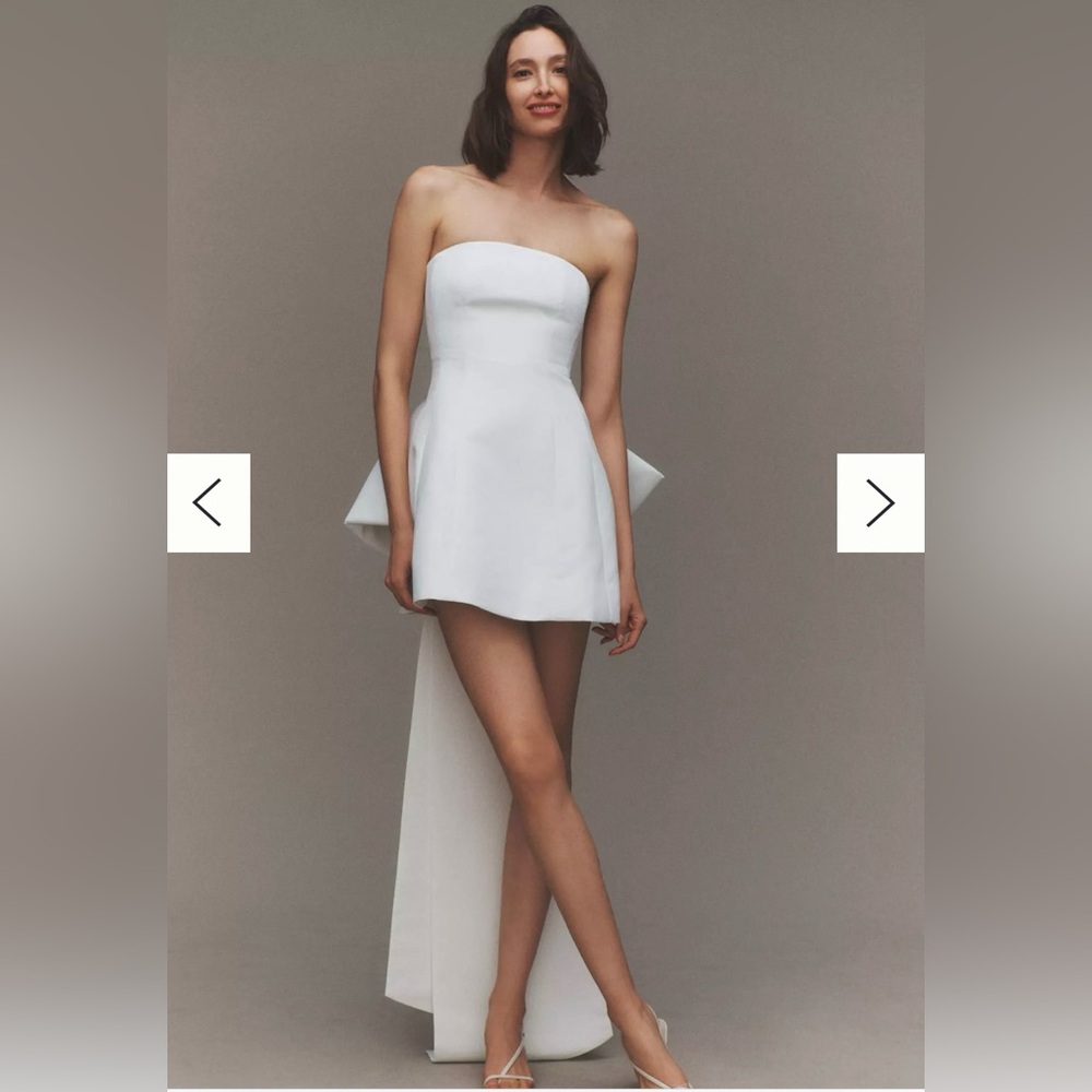 Sachin & Babi Grace Strapless Back-Bow Mini Dress